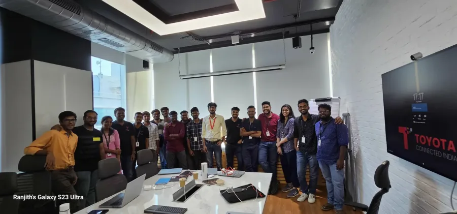 Toyota Connected team after an Android training session